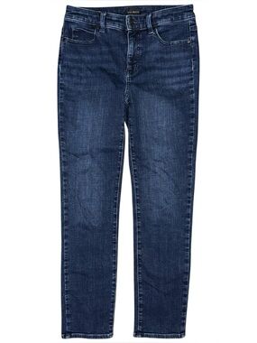Talbots Petite Straight Leg Jeans Dark Blue Wash High Rise Women’s 4P Stretch